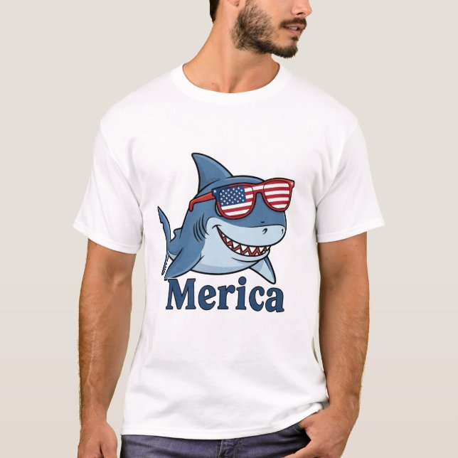 Coola Shark USA Sunglasses - Independence day Tee (Framsida)