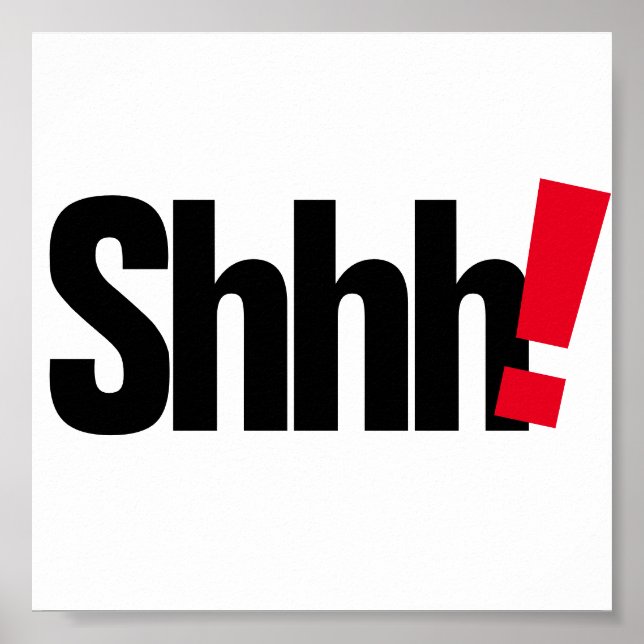Coola Shhh Funny Signs ganska Zona studieområde Po Poster (Framsidan)