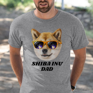 Coola Shiba Inu Pappa Wearing Glass Fars dag T Shirt