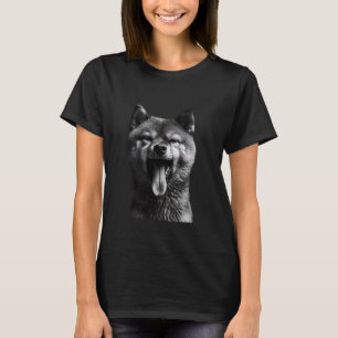 Coola Shiba Inu Sticking Tunga Out Playful Defianc T Shirt