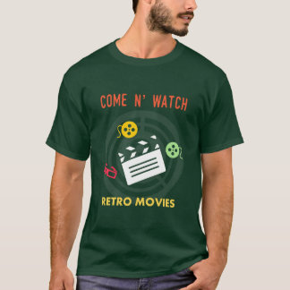 coola shirt Kom N Watch Retro Movies vän T Shirt