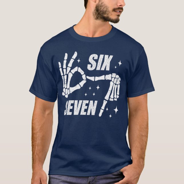 Coola Si Seven Nummer Gen Alpha Slang 6 7rending M T Shirt (Framsida)