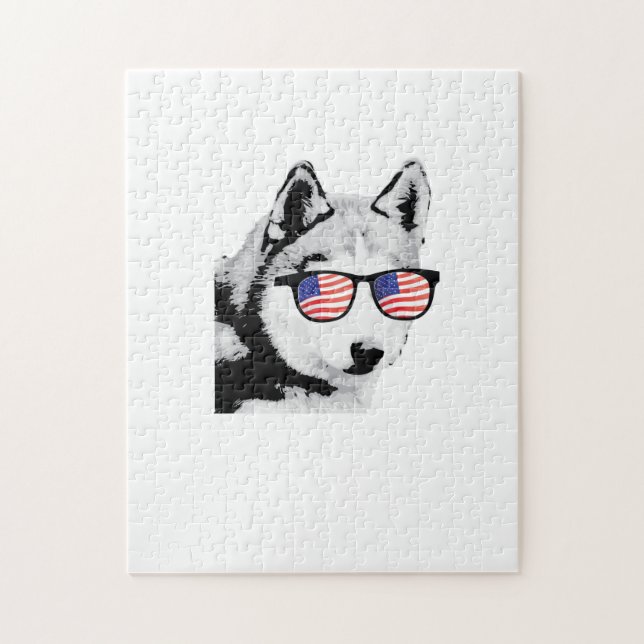 Coola Siberian husky Hund Pussel (Vertikal)