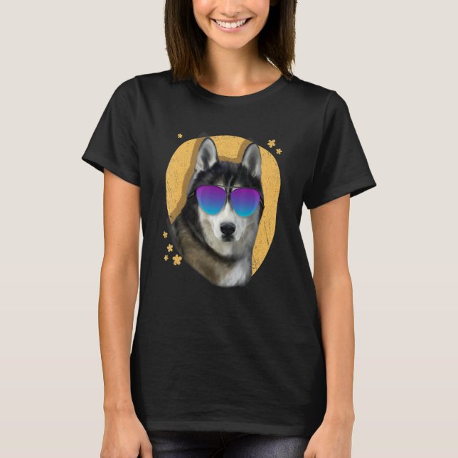 Coola Siberian husky T Shirt Gift för manar Women  (Framsida)