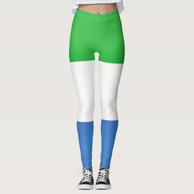 Coola Sierra Leone Flagga Mode Leggings (Framsida)