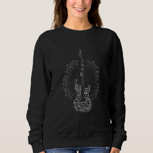 Coola Silhouette av en gitarr tillverkad av Music T Shirt
