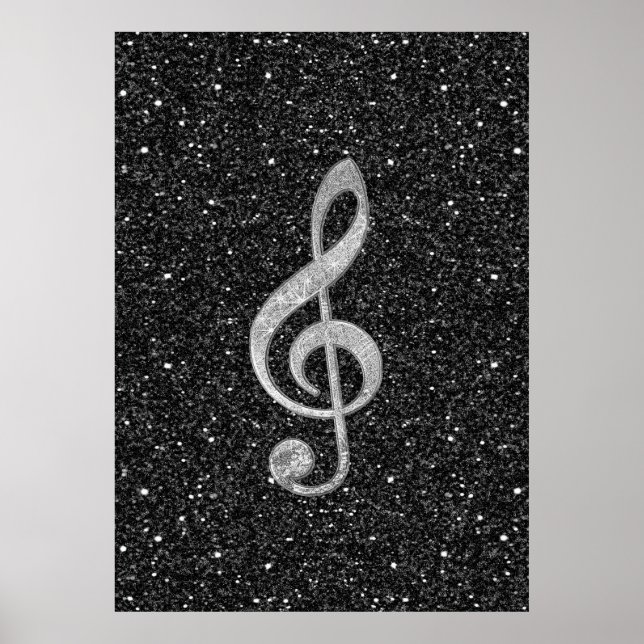 Coola silver glitter ger skuteffekter som tredubbl poster (Framsidan)