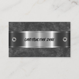Coola Silver Metallic look Construction Themme Visitkort