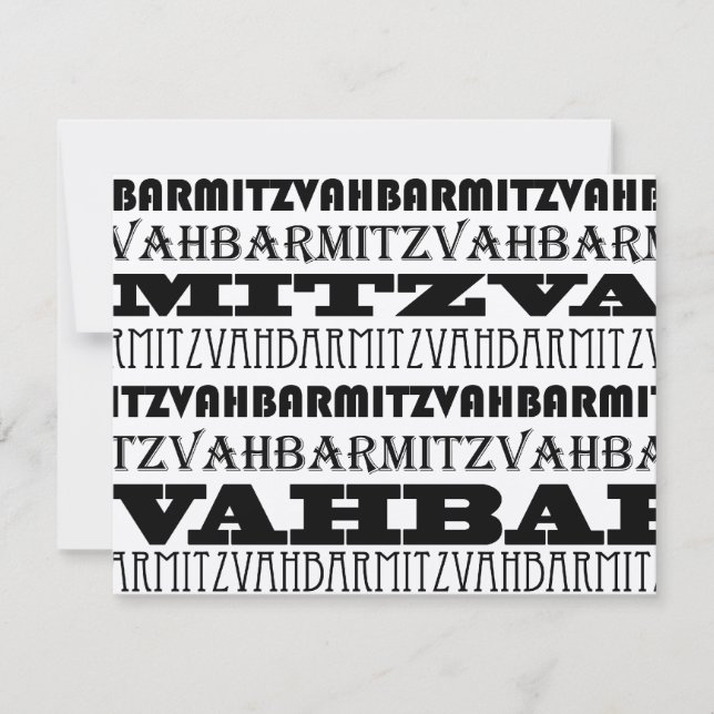 Coola Silver Mitzvah-inbjudan OSA Pub Kort (Framsida)