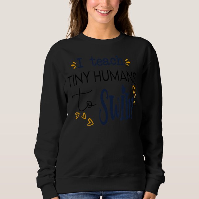 Coola Simma Ko I Teach Tiny Humans to Simma Swimmi T Shirt (Framsida)