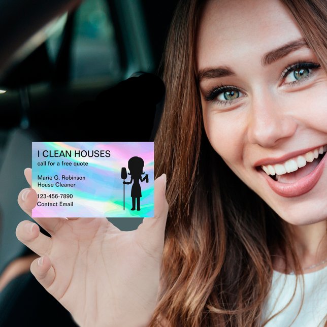 Coola Simple House Städning Maid-Affärskort Visitkort (Skapare uppladdad)