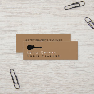 Coola Simple Modern Guitar Teacher Mini Visitkort