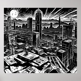 Coola Sin City Bläck Noir Poster - Retro Tecknad V