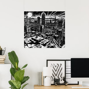 Coola Sin City Bläck Noir Poster - Retro Tecknad V