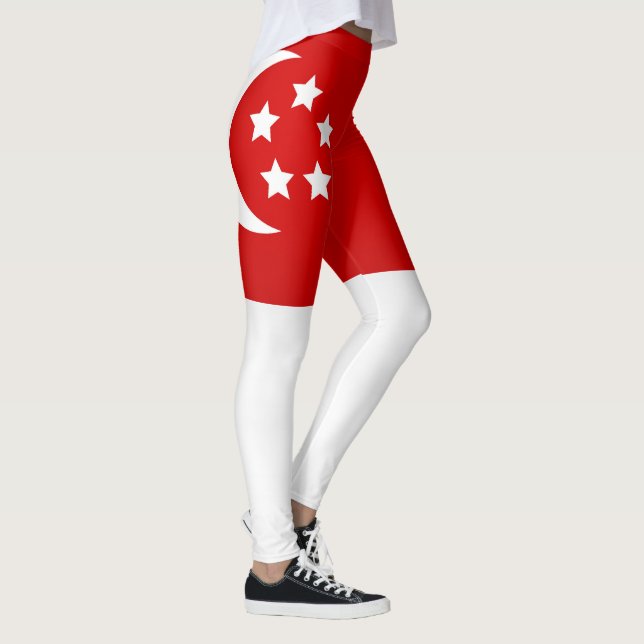 Coola Singapore Flagga Mode Leggings (Höger)