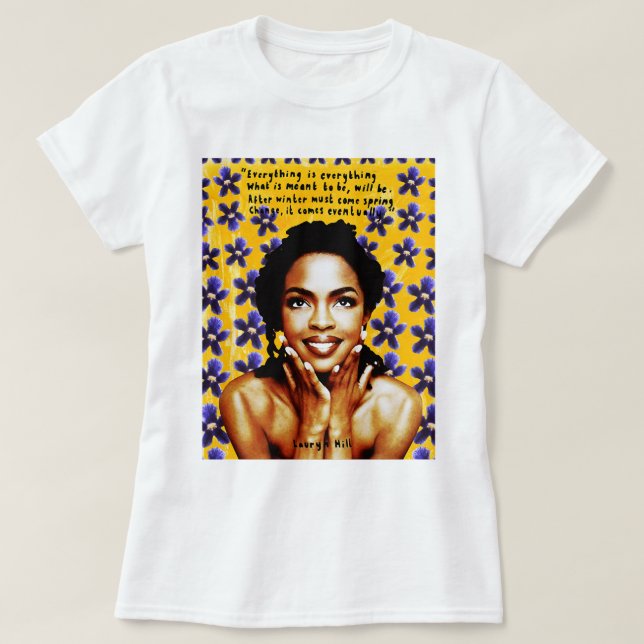 Coola Singer Funny Gift Lauryn Backe fläkt T Shirt (Design framsida)
