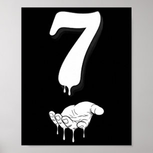 Coola Six Seven 6 7 Meme Gen Alpha Slang Kostym Ma Poster