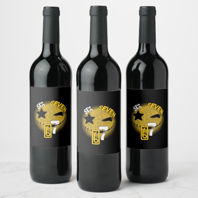 Coola Six Seven Vinetiketter! Vinflaska Etikett (Flaskor)