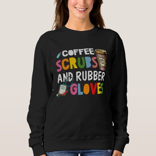 Coola sjuksköterska Kaffe och gummihandskar 1 T Shirt (Framsida)