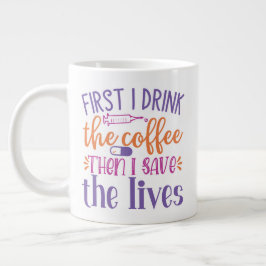 Coola Sjuksköterska och Doktor design Jumbo Mugg