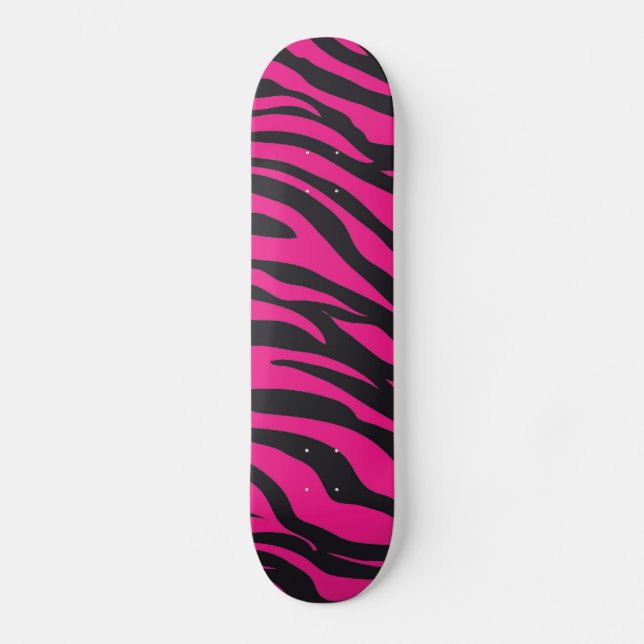 Coola Skateboard for Girls Rosa Black Zebra Rand (Framsida)