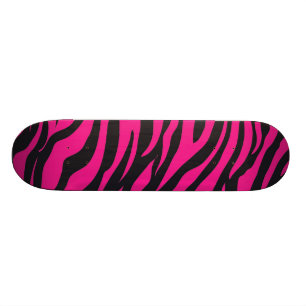 Coola Skateboard for Girls Rosa Black Zebra Rand