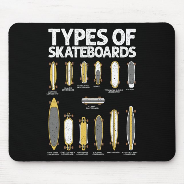 Coola skateboard konst för män kvinnor skateboard  musmatta (Framsidan)