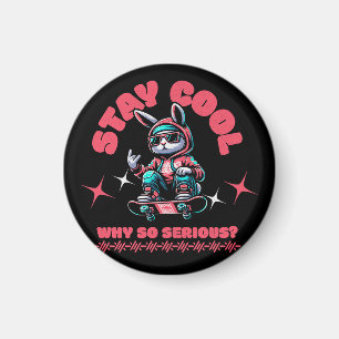 Coola Skateboarding Bunny Magnet