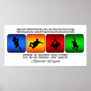 Coola Skateboarding Det är ett sätt att leva Poster