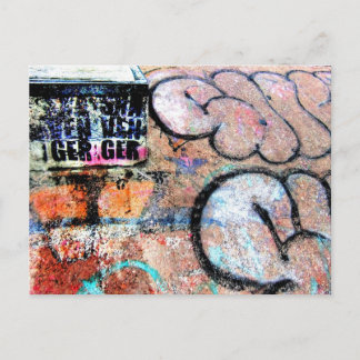 Coola Skateboarding Graffiti på Wall Vykort