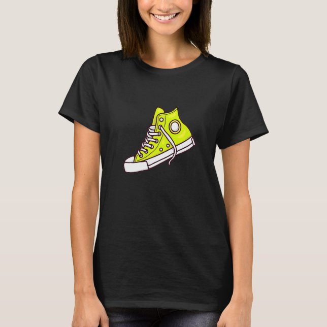 Coola Skateboarding Grönt Sneakers Graphic Mode T Shirt (Framsida)