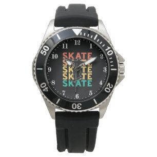 Coola skateboardingskonst med text armbandsur