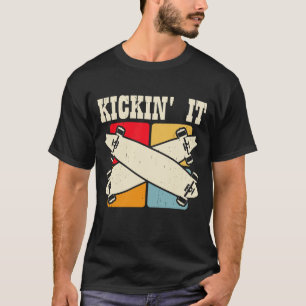Coola skateboardkonst för män kvinnor skateboardåk t shirt