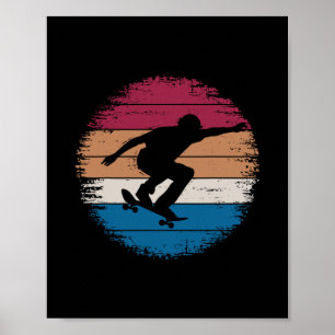 Coola skateboardskonst för män kvinnor skateboard poster