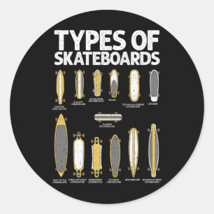 Coola skateboardskonst för män kvinnor skateboard  runt klistermärke