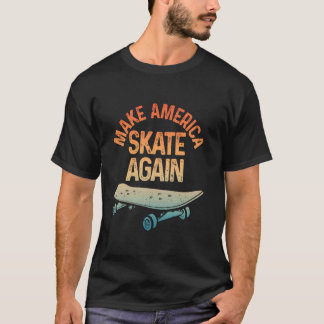Coola skateboardskonst för män kvinnor skateboard  t shirt