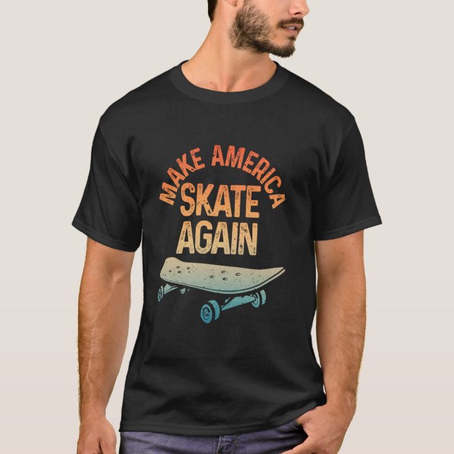 Coola skateboardskonst för män kvinnor skateboard  t shirt (Framsida)