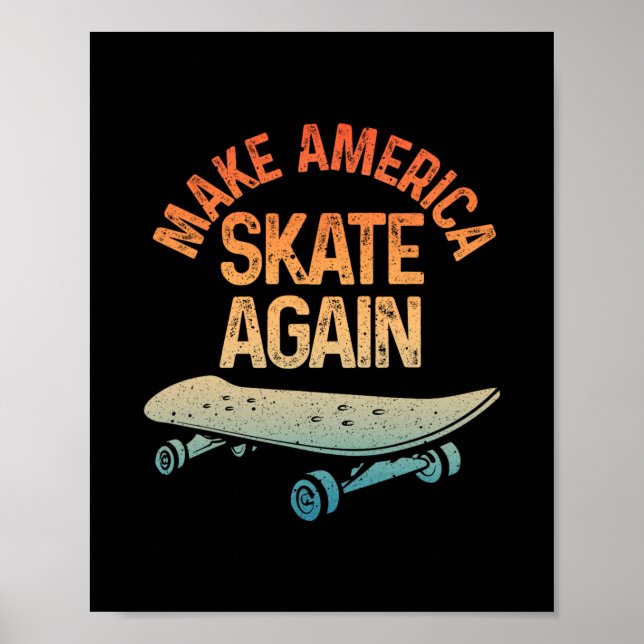 Coola skateboardskonst för män kvinnor skateboardå poster (Framsidan)