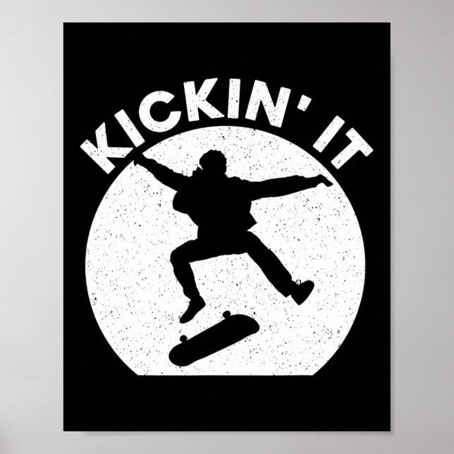 Coola skateboardskonst för män kvinnor skateboardå poster (Framsidan)