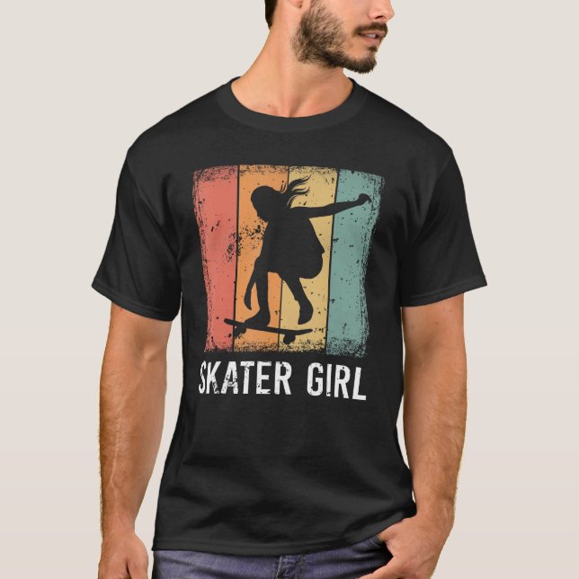Coola Skater Art Women Girls Skateboarding Skatebo T Shirt (Framsida)