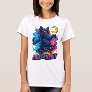 Coola Skater Cat - Urban Street Stil T Shirt
