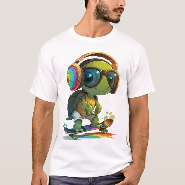 Coola Skater Turtle T-Shirt (Framsida)