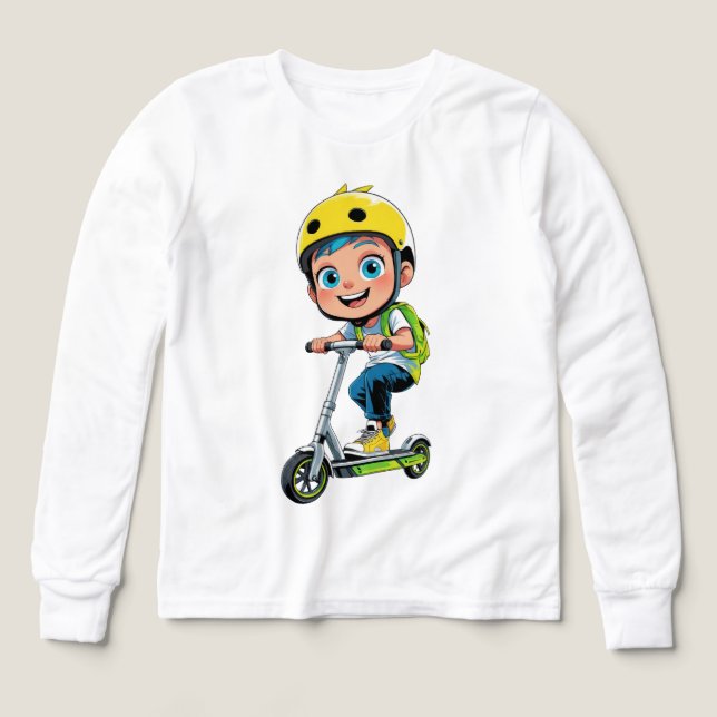 Coola Skaterpojke Anime Konst T Shirt (Design framsida)