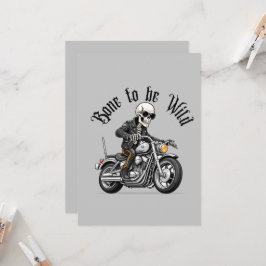 Coola Skeleton Bone till Vild Riding a Motorcle Inbjudningar