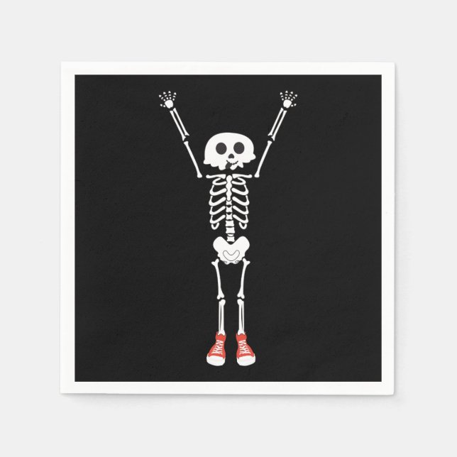 Coola Skeleton Halloween Design Design Pappersservett (Framsidan)
