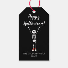 Coola Skeleton Halloween fest Favor Presentetikett