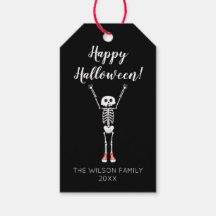 Coola Skeleton Halloween fest Favor Presentetikett