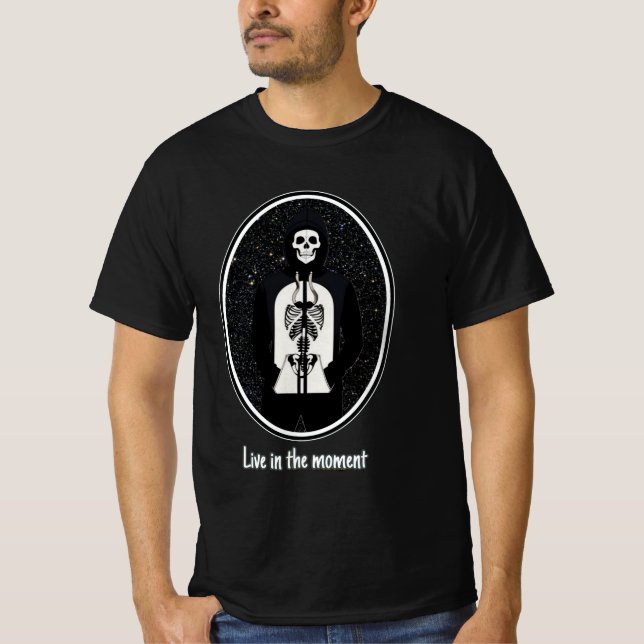 Coola Skeleton Hoodie T Shirt (Framsida)
