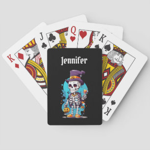 Coola Skeleton i Top hat Halloween Casinokort