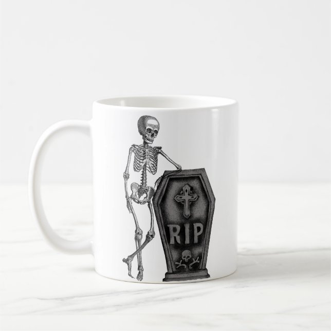 Coola Skeleton med kaffe Kaffemugg (Vänster)